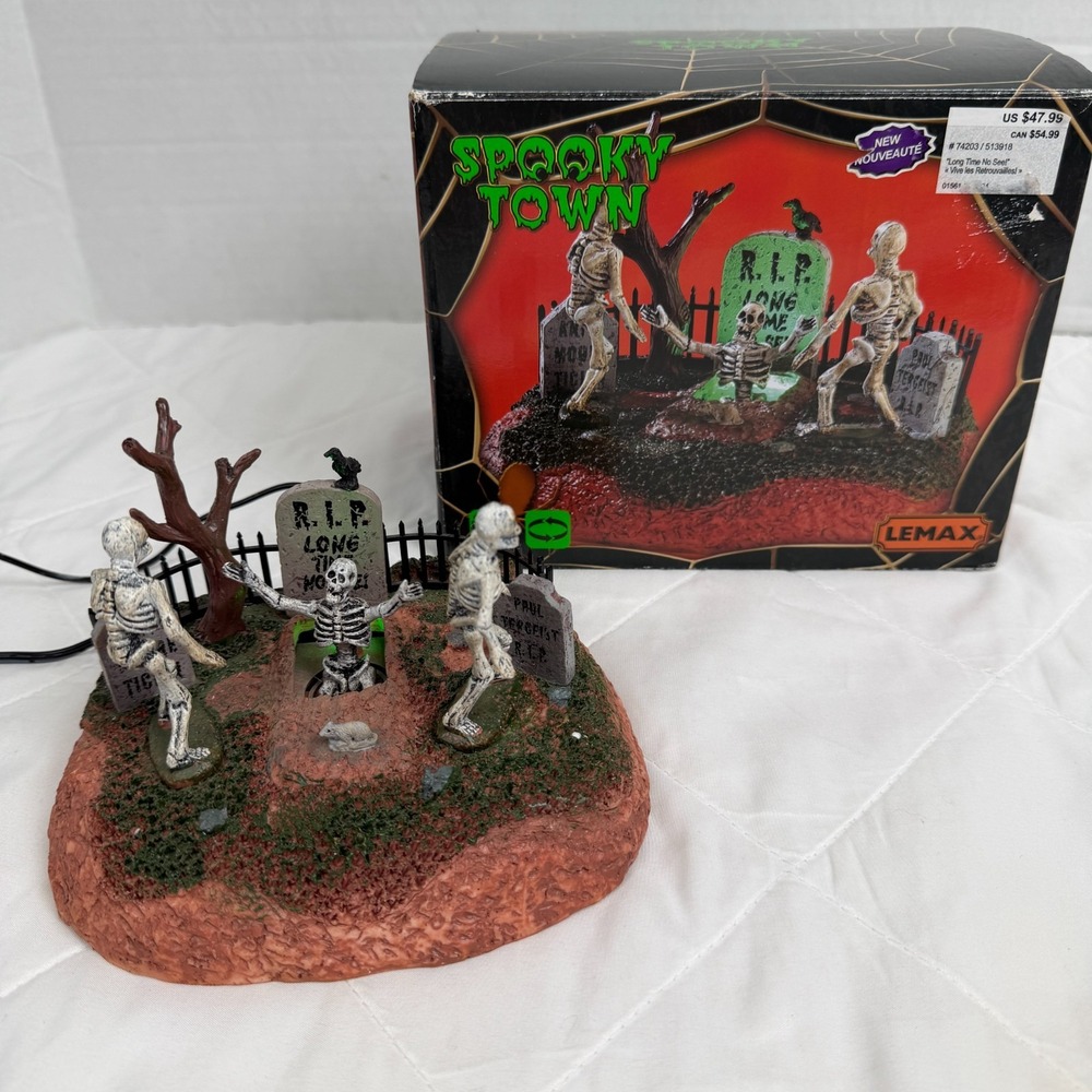 Halloween Lemax Spooky Town Long Time No See 2017 In Box With Cord - Lights Up!